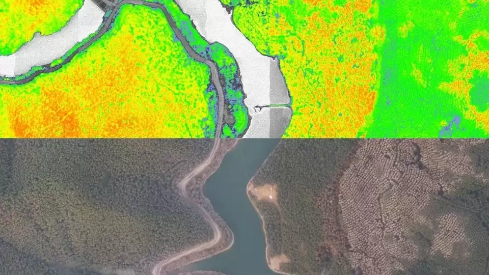 Multispektralní foto z dronu